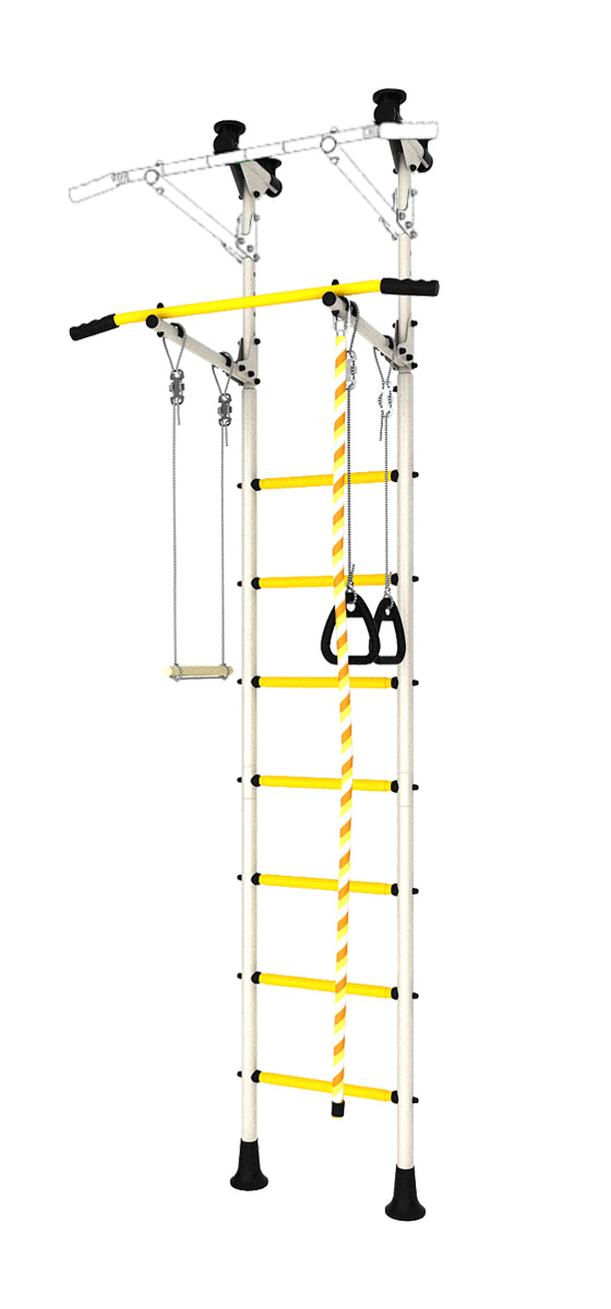 DSK Распорный с регулировкой (с массажными ступенями) Белый/Желтый ДСКМ-2-7.06.Г6.410.14-24