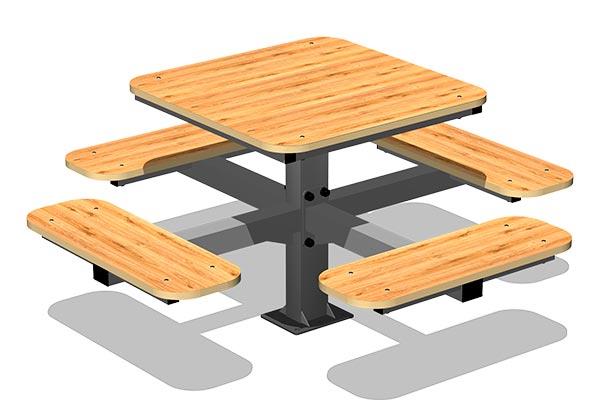 Стол уличный со скамьями  ZION М3 СП242