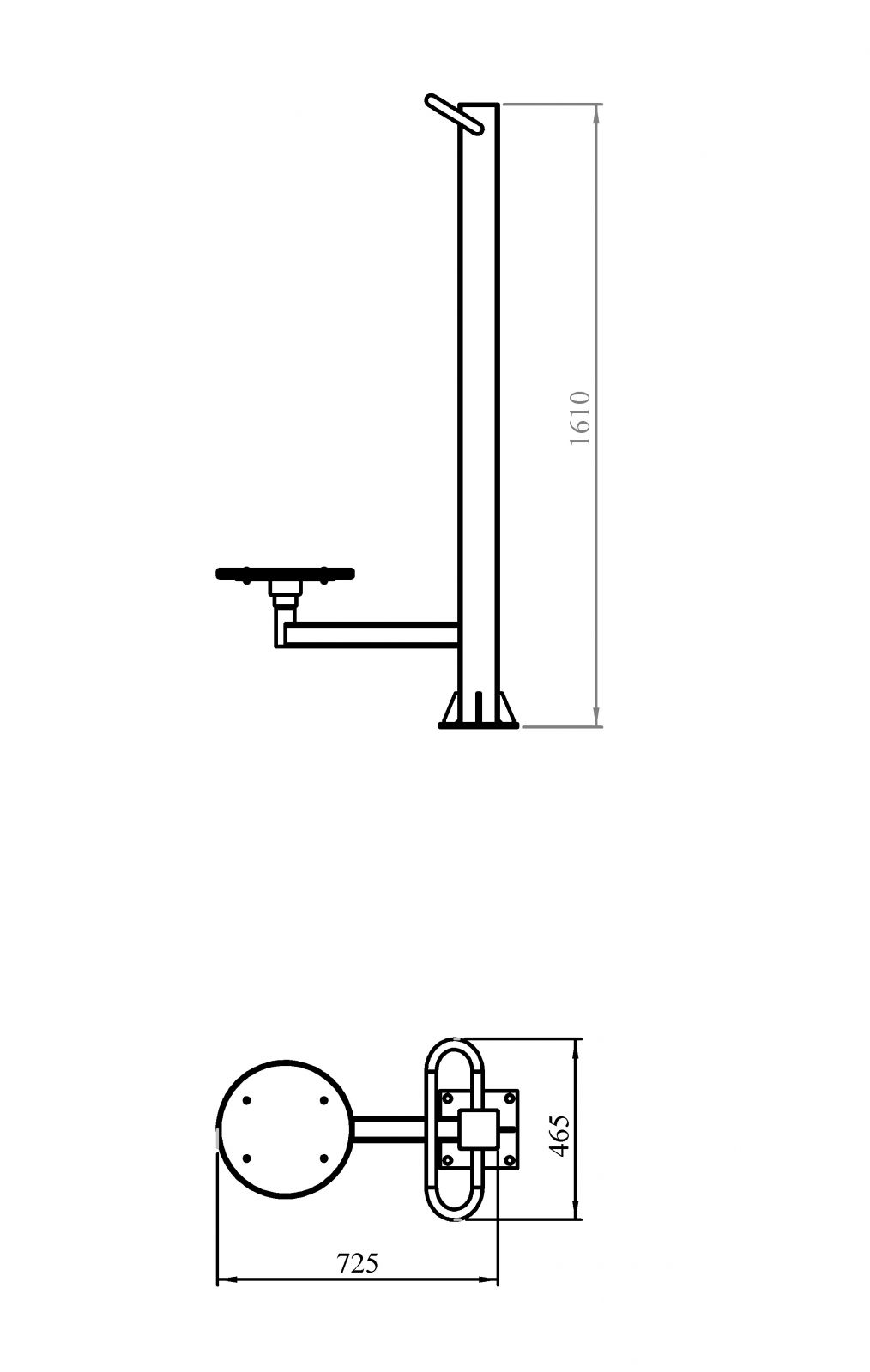Уличный тренажер Твистер стоя одинарный Air Gym YT73