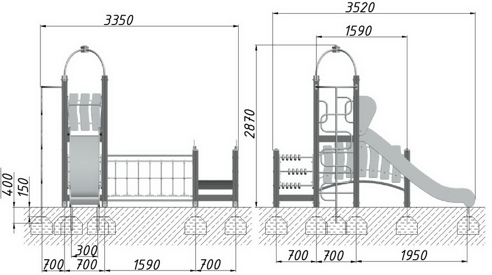 Детский игровой комплекс ZION Красная панда (КД006)