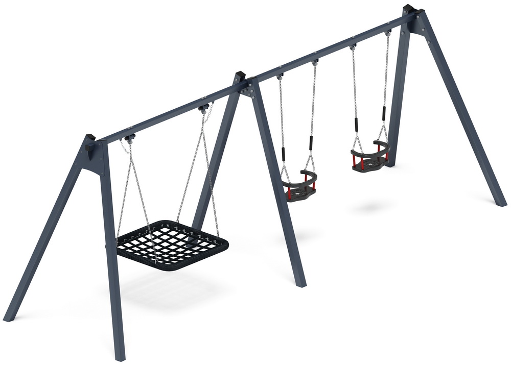 Качели М3 тройные ИО 13.М.06.03.01.01-00.1 (графит)