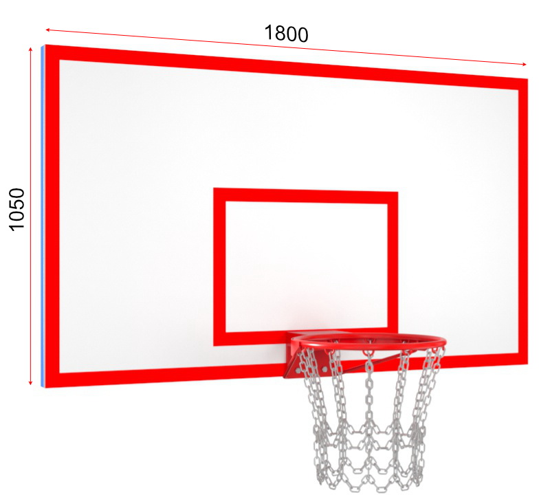 Игровой щит из фанеры на металлическом каркасе с кольцом (на выбор)