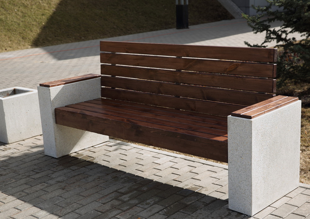 Скамья парковая бетонная С-52