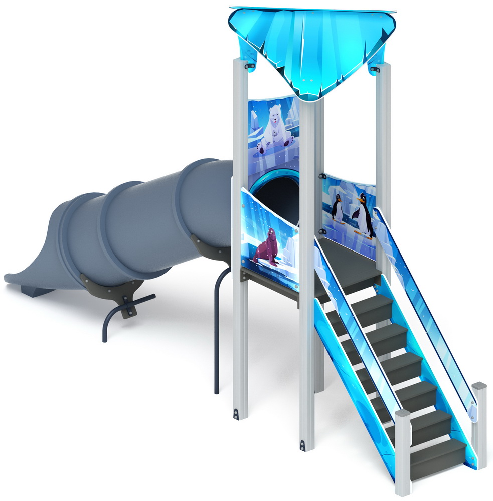 ВОЛШЕБНЫЙ ГОРОД (Снежная королева) горка тоннельная (H=1500) ИО 44.19.01-02