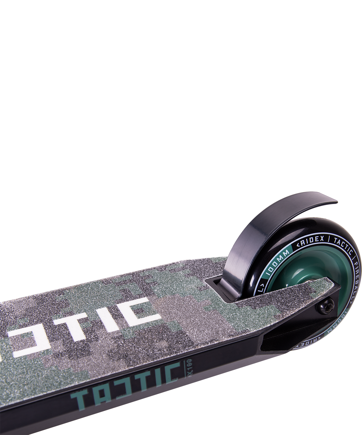 Самокат трюковый Tactic green 100 мм
