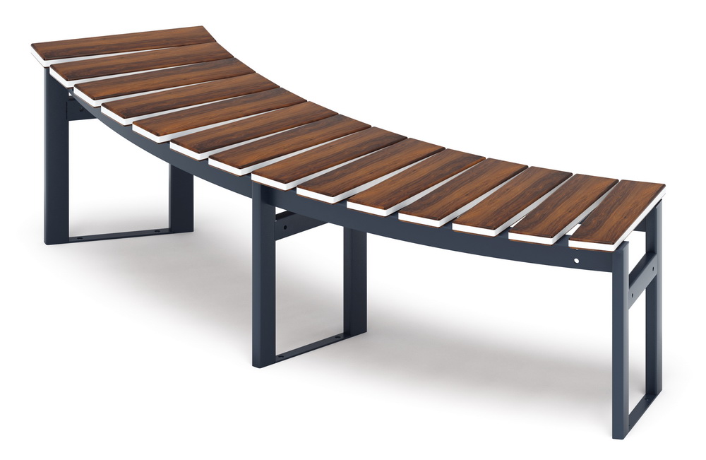 Модульная скамья радиальная (темный дуб) МФ 42.01.17