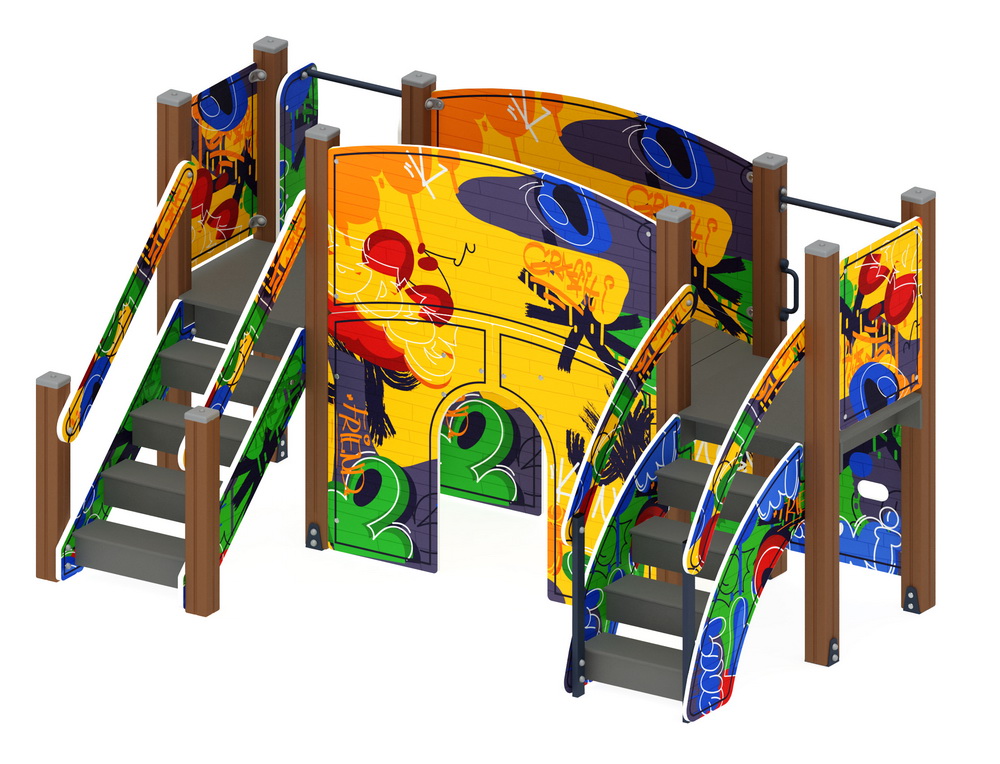 КАРАПУЗ (Граффити) детский игровой комплекс ДИК 1.001.01-03 (Н=900)
