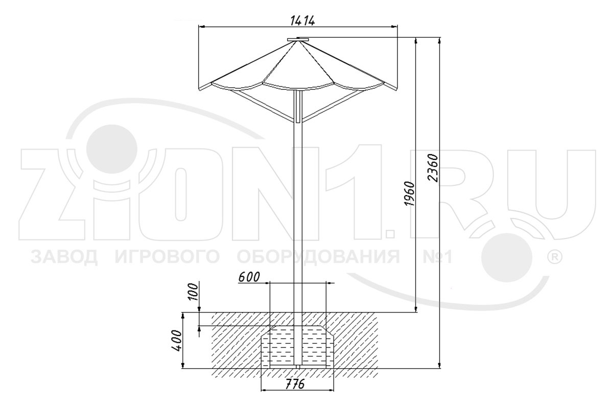Грибок для песочницы ZION Ромашка (П021)