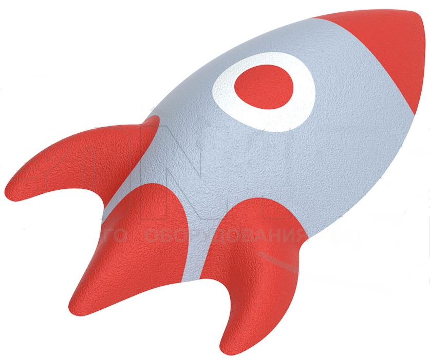 Резиновая 3D-фигура ZION Ракета (для парков и детских площадок)