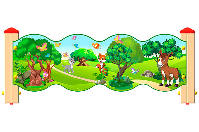 Ограждение детской площадки ZION Лесной мир У1 (ОГД056)