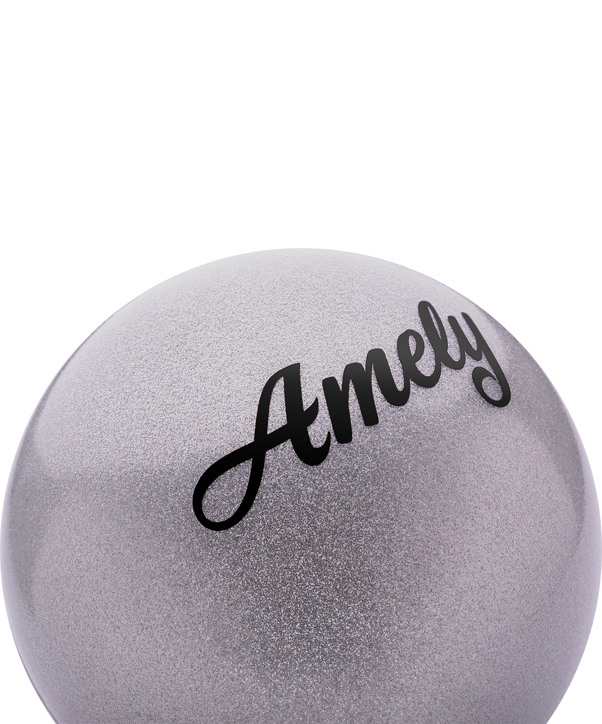 Мяч для художественной гимнастики AGB-102 15 см, серый, с блестками