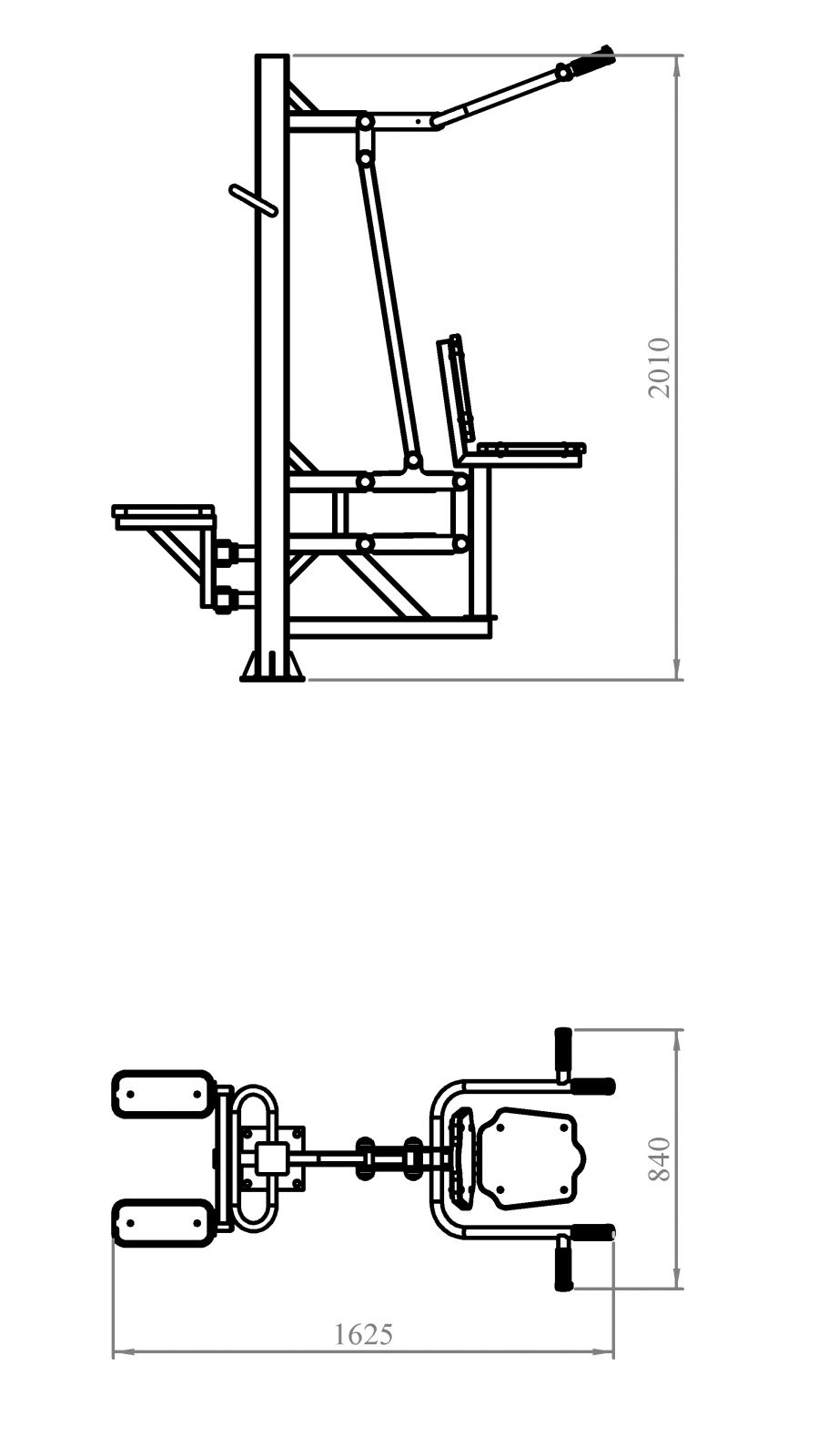 Тренажер для улицы Степ + Вертикальная тяга Air Gym YT66