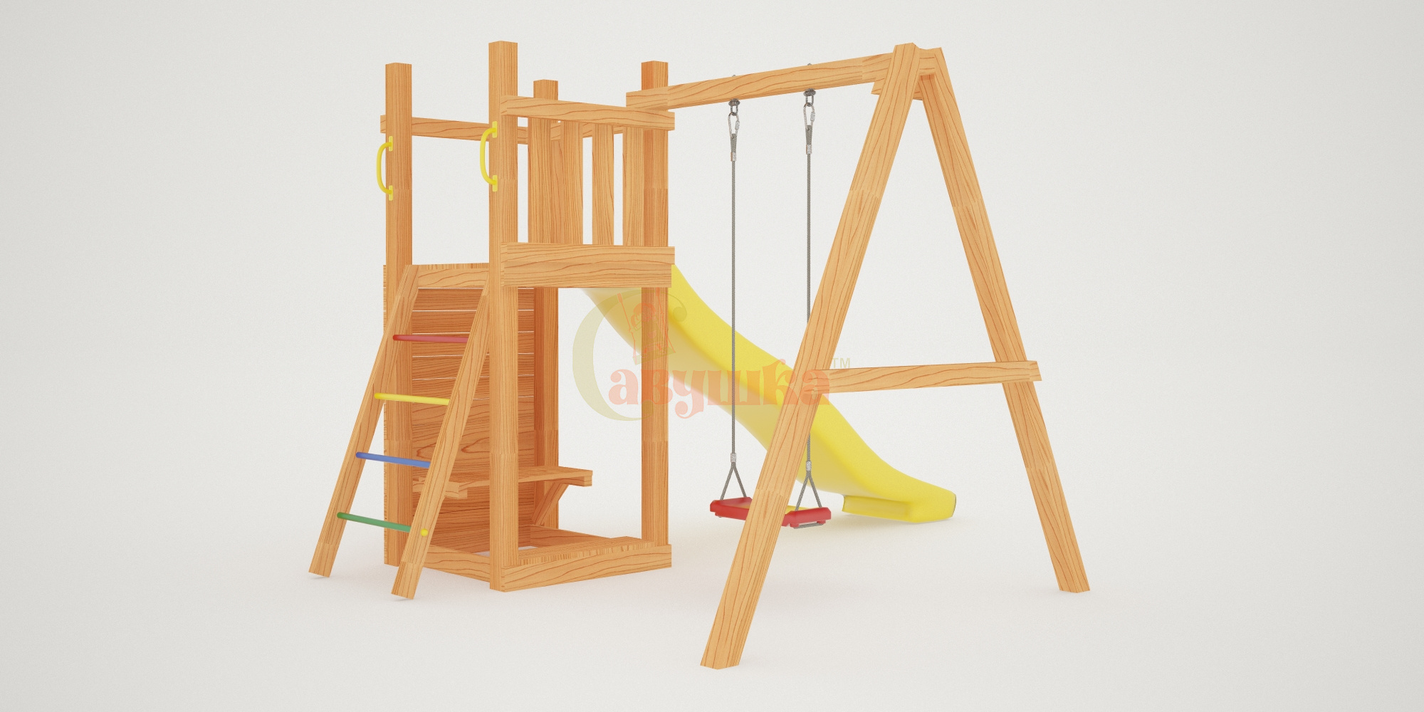 Детская площадка Савушка 4 сезона - Мастер 6 с качелями