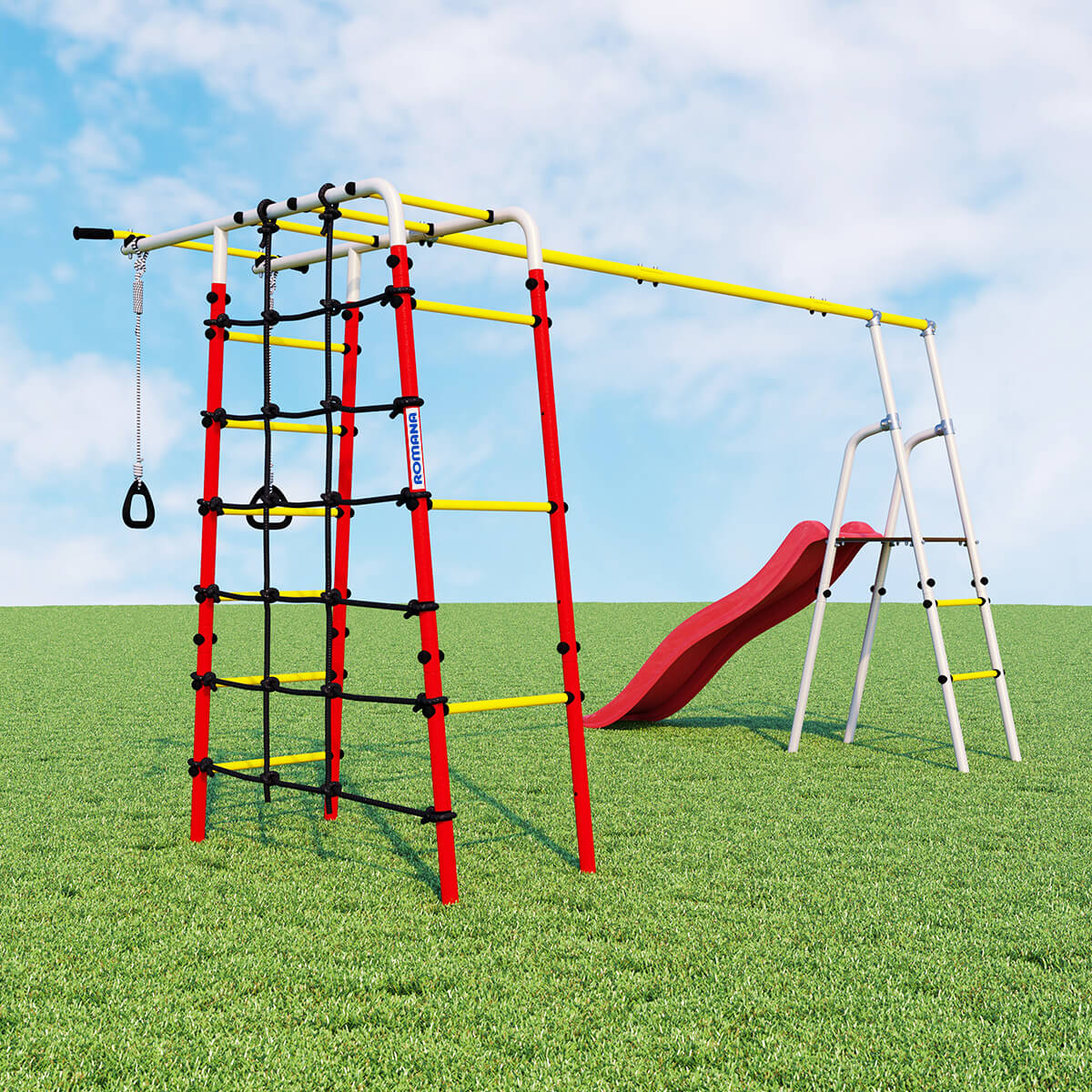 Детский спортивный комплекс для дачи БОГАТЫРЬ ПЛЮС-2 Romana 103.12.05 (без качелей)