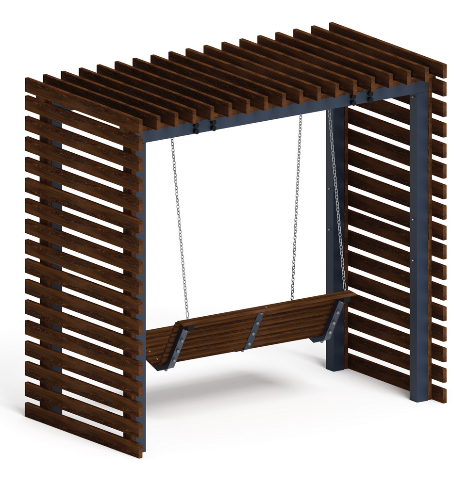 Пергола с качелями МФ 78.01.02-01 /без поликарбоната/