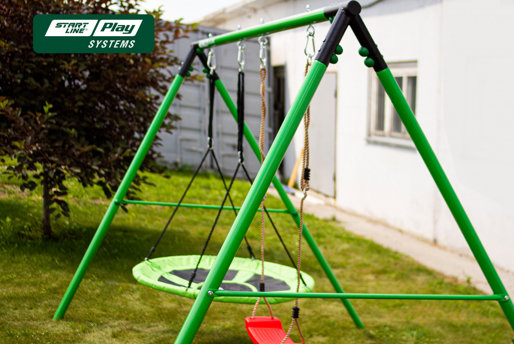 Качели SLP SYSTEMS 2 секции (качеля двойная + качели с фиксацией, зеленые)