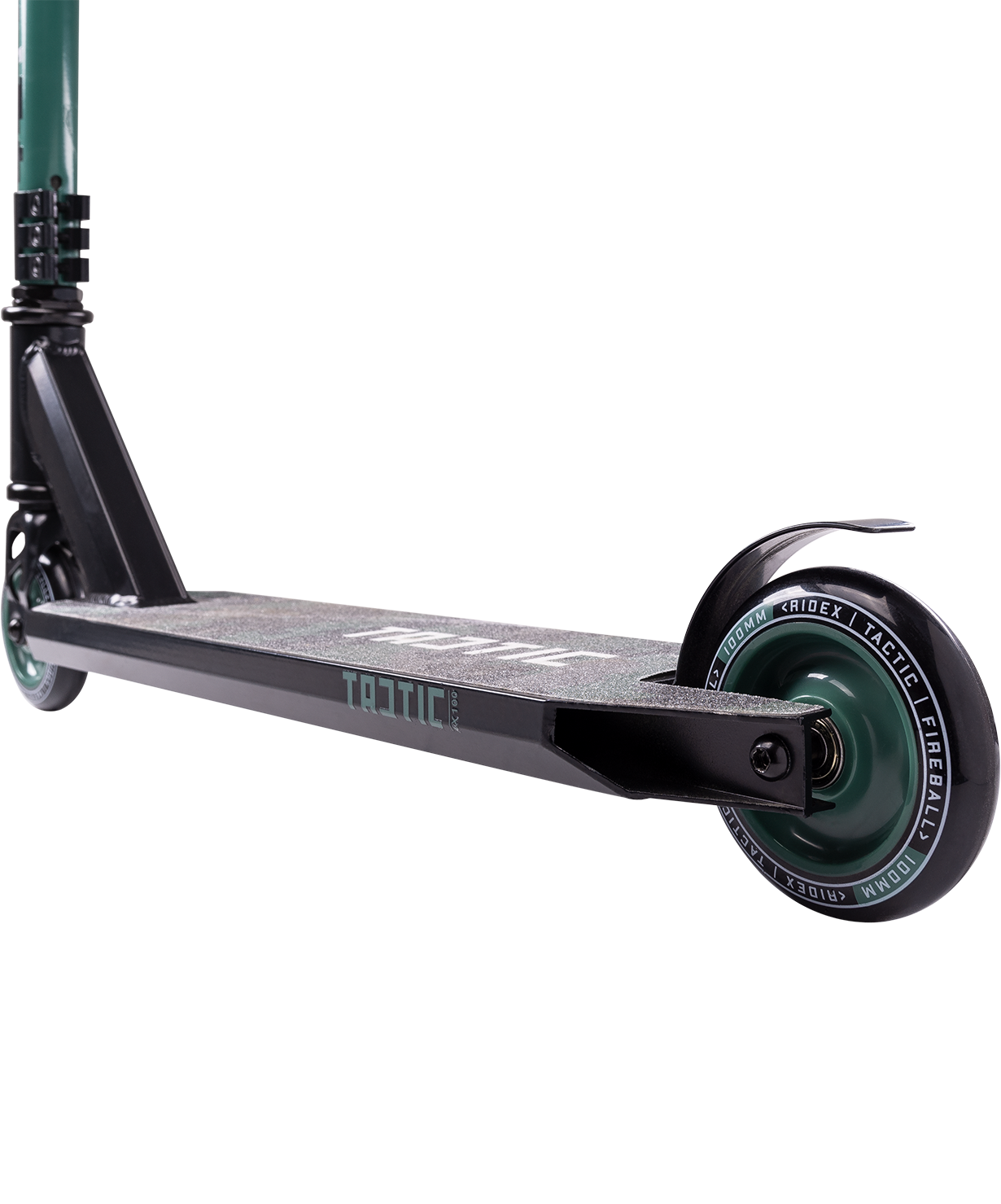 Самокат трюковый Tactic green 100 мм