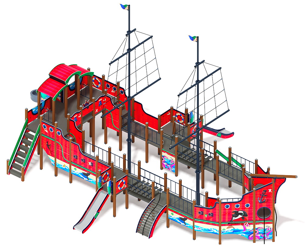 ФЛАГМАН детский игровой комплекс ДИК 2.03.3.03-10 (H=1200, H=1500, H=2000)