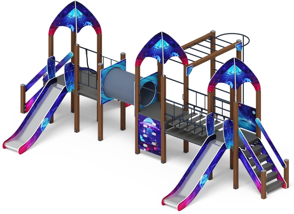 КОСМОПОРТ детский игровой комплекс ДИК 2.14.05-02 (H=1200)