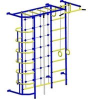 Детская шведская стенка Пионер С5С сине/жёлтый