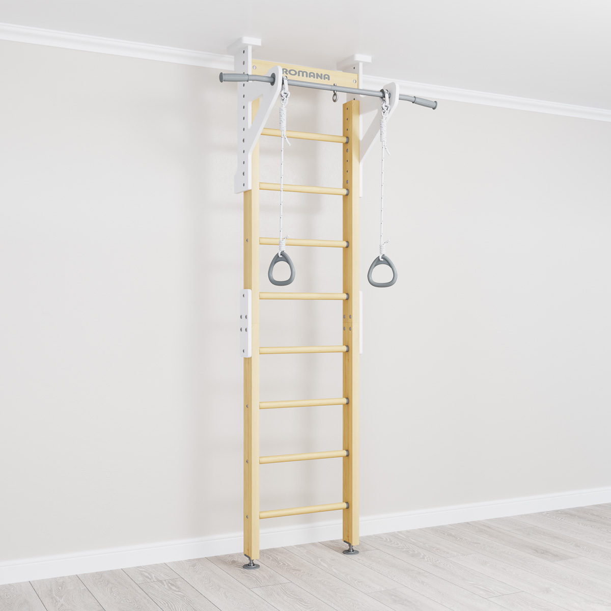 Шведская стенка деревянная Eco1 ROMANA (02.21.8.14.500.09.01-01) дерево/белый