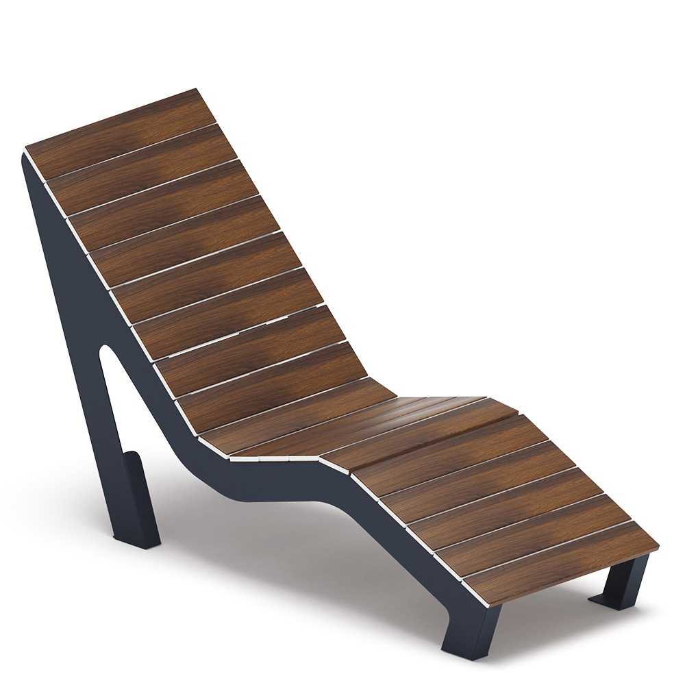Шезлонг парковый (Темный дуб) МФ 42.03.01