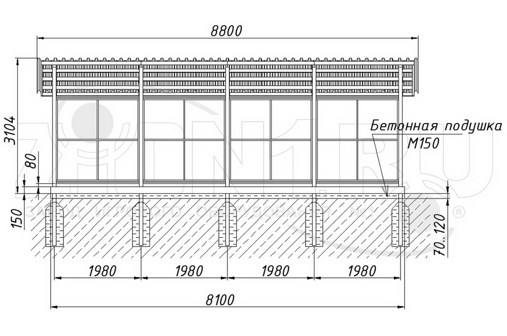 Навес ZION теневой ТНПО 4.8 (ТН048)