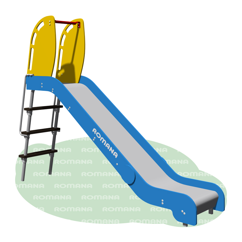 Горка h 1250, скат нержавейка Romana 110.23.00 синий