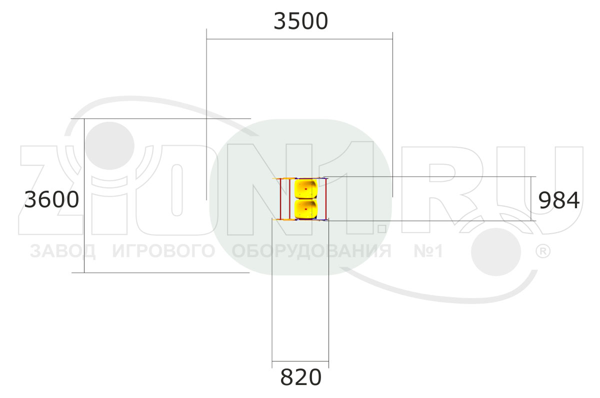 Качалка на пружине ZION Поезд (КЧ034)