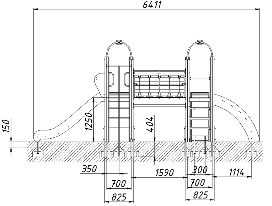 Детский игровой комплекс ZION Медовый барсук (КД080)
