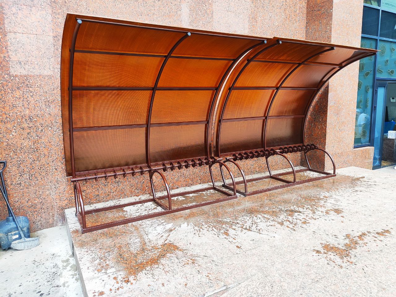 Установка навеса для самокатов 