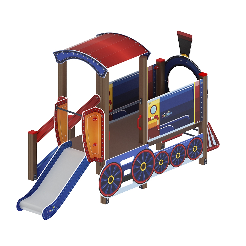 ПАРОВОЗИК детский игровой комплекс ДИК 1.03.5.01-01 (H=750)