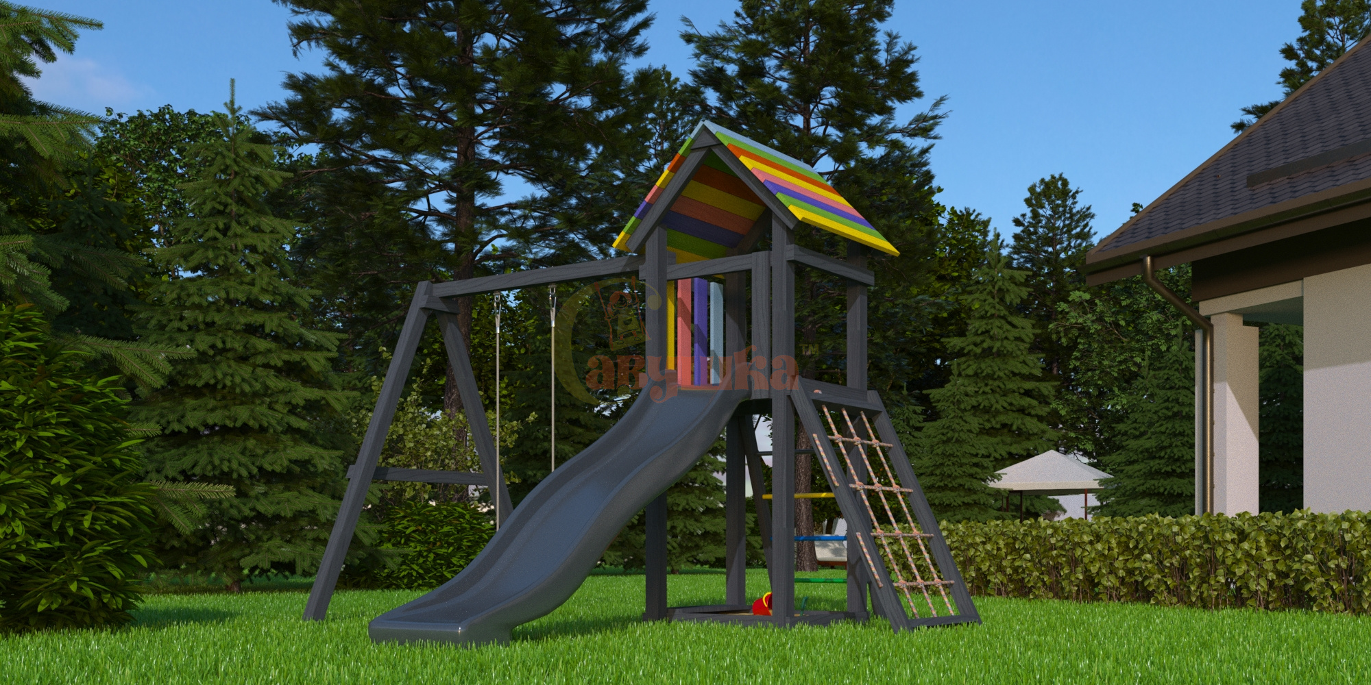 Детская площадка Савушка 7 (Black Edition)