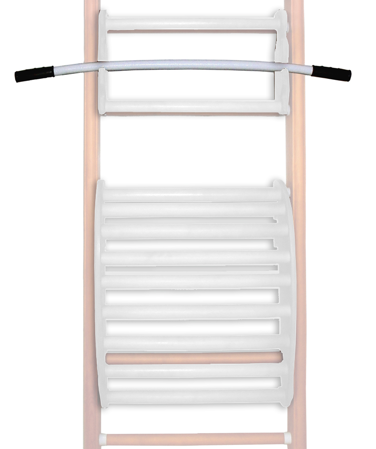 Шведская стенка Kampfer Helena Maxi Wall (№6 Жемчужный Высота 3 м белый антик турник)