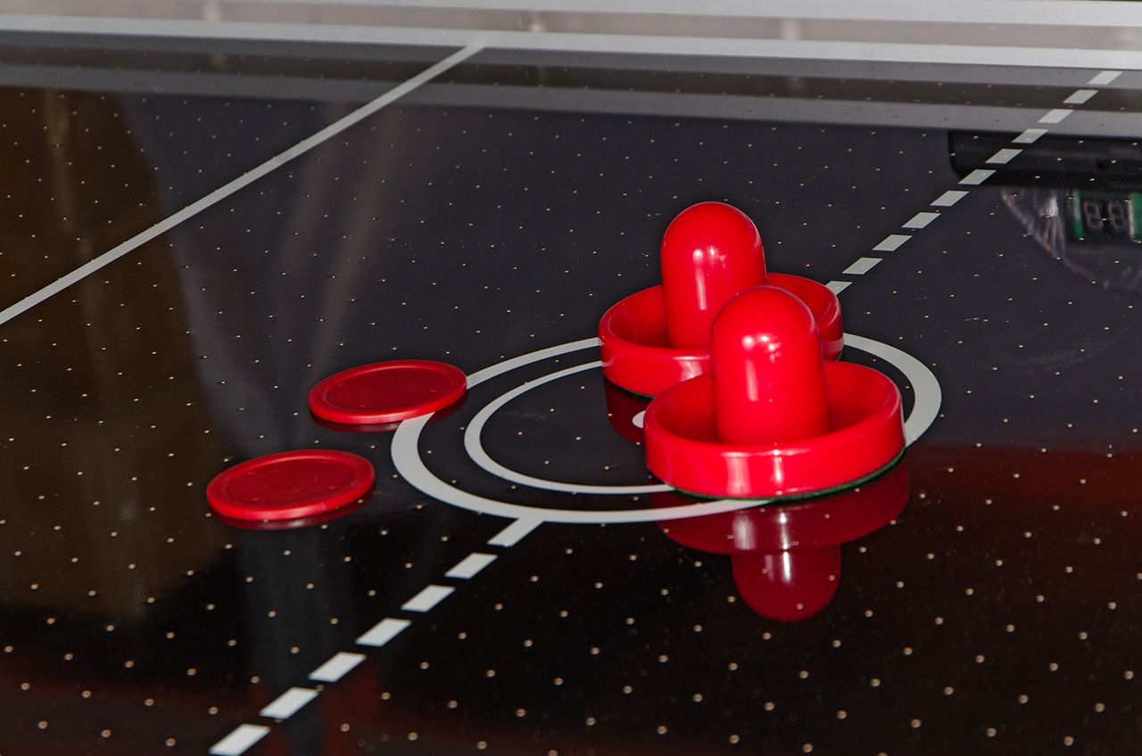 Аэрохоккей Black Ice 7 ф (213 х 111 х 80 см, черный)