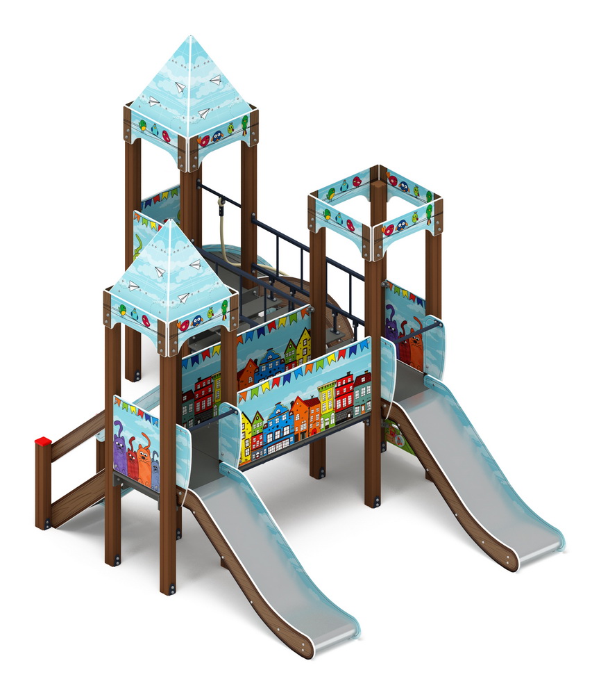 КОРОЛЕВСТВО (Коты) детский игровой комплекс ДИК 1.15.03-21 (H=900)