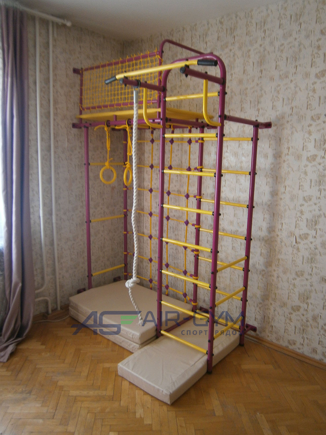 Спортивно-игровой комплекс Пионер 10СМ зелёно/жёлтый