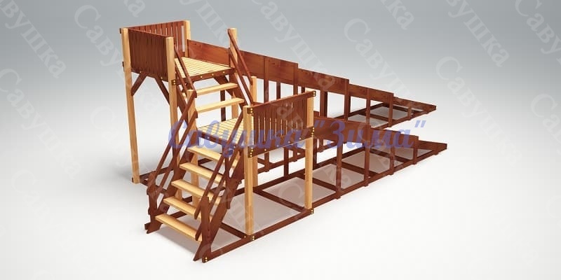 Зимняя деревянная игровая горка Савушка "Зима" - 7