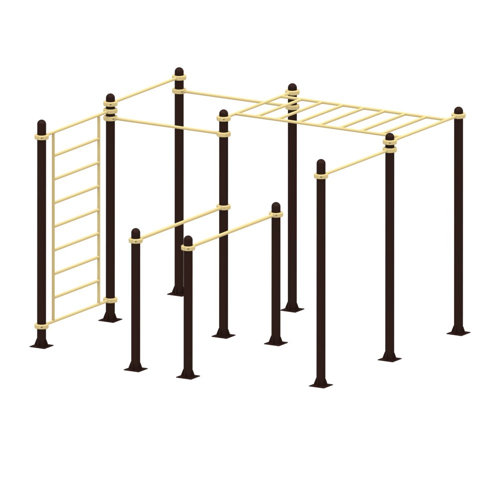 Спортивный комплекс шведская стенка + турник + брусья +рукоход 006 Air-Gym YSK89