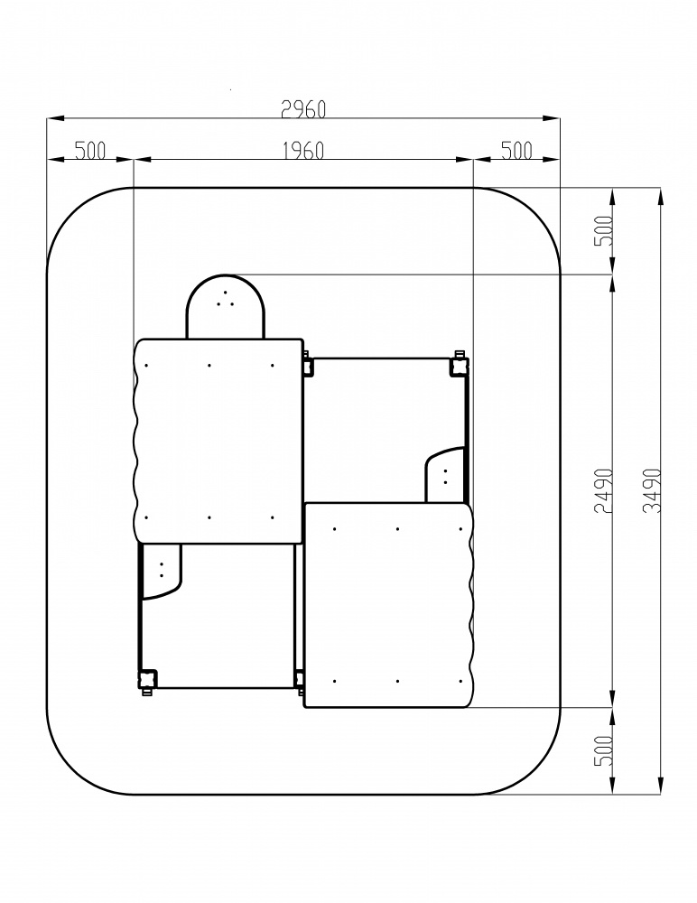 ТЕРЕМОК-БЕСЕДКА для детской площадки МФ 10.07.01-01