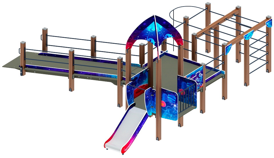 Детский спортивный комплекс ЗАБОТА КОСМОПОРТ (H=750) ДОВ 20.14.02-01