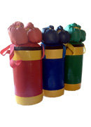 Набор боксерский детский № 2 (мешок боксерский 5 кг. + перчатки + трос) зелёно/желтый