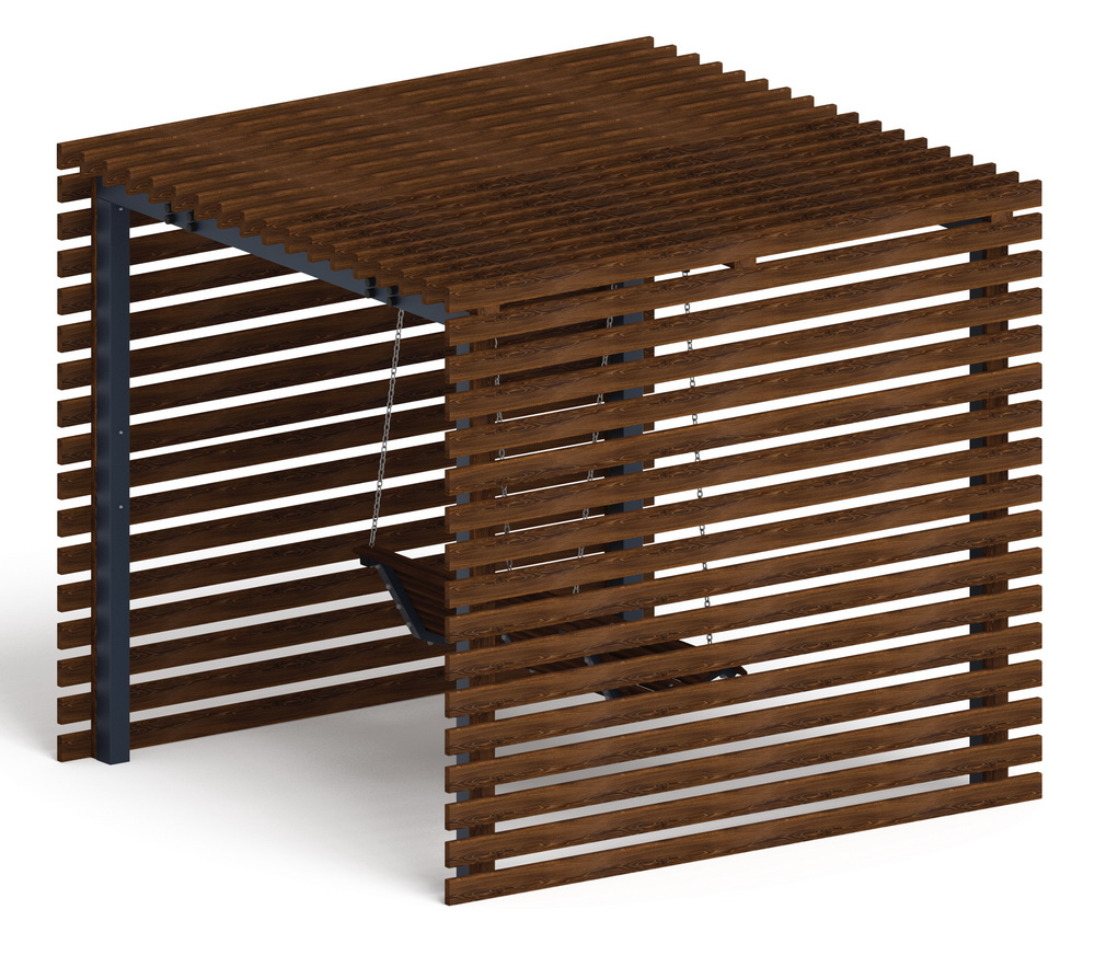 Пергола беседка с качелями МФ 78.01.01-01 /без поликарбоната/