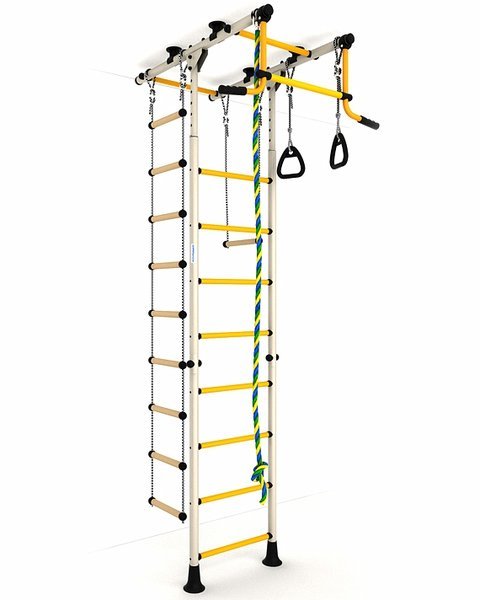 Детский спортивный комплекс ДСКМ "Комета-1" ЭКОНОМ (ДСКМ-2-8.00.Т.490.01-08) белый антик/золото