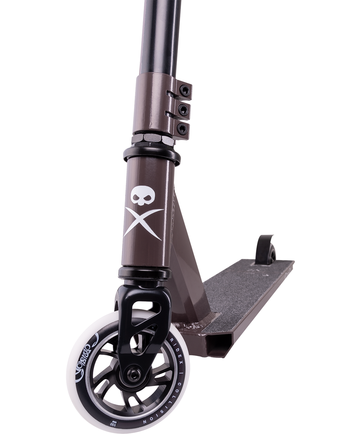 Самокат трюковый Collision brown 100 мм