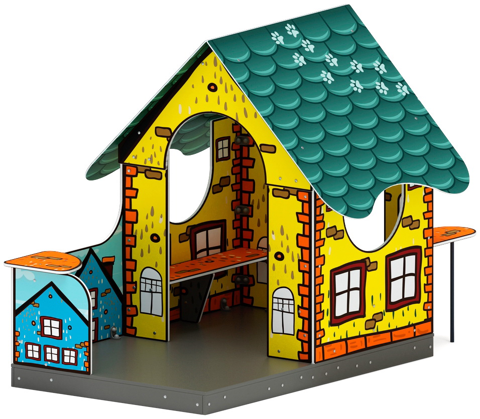 ДОМИК МИНИ тип 3 (Город) для детской площадки МФ 10.01.12-02