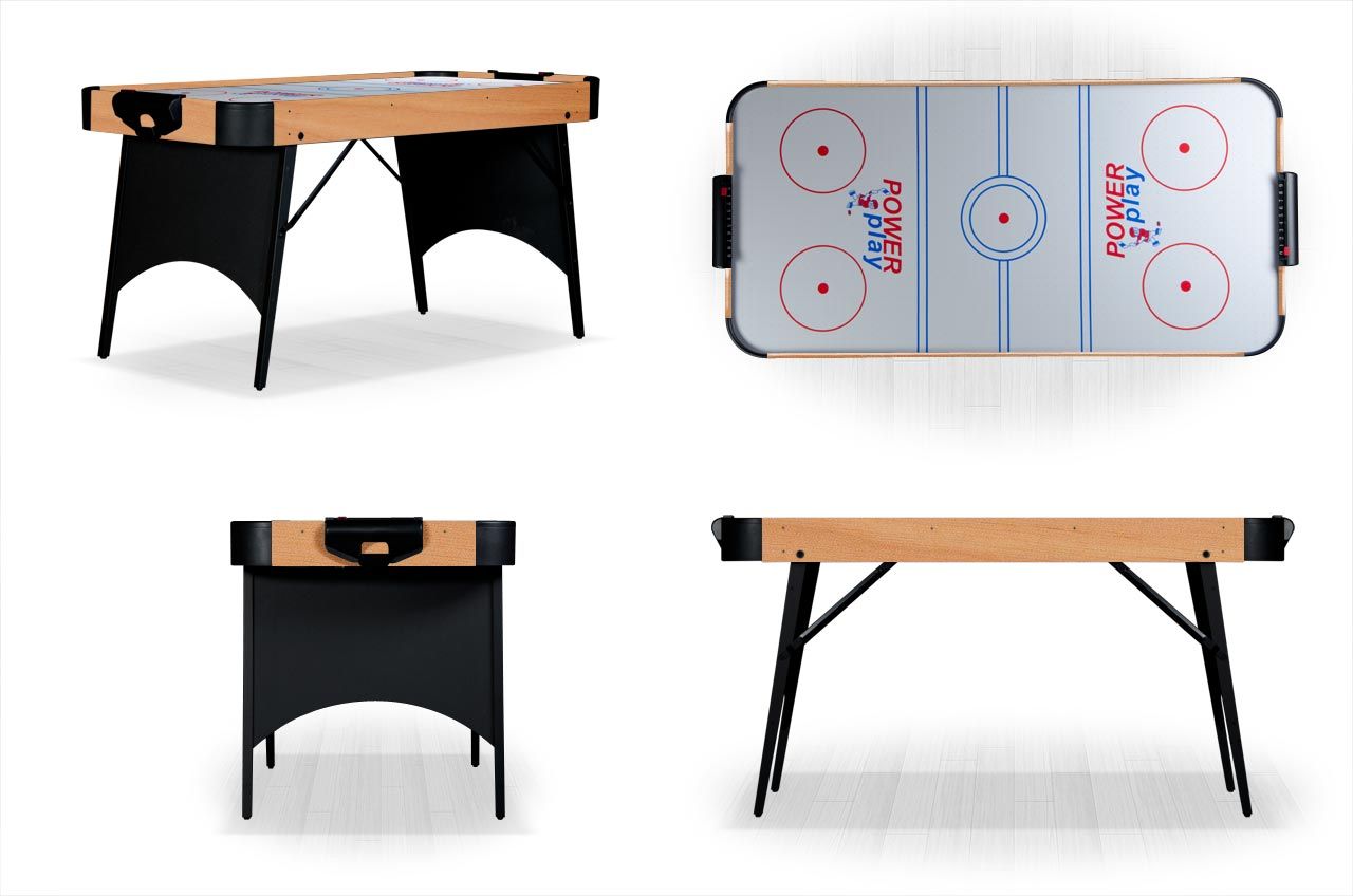 Аэрохоккей Rider 5 ф (152 х 76 х 80,5 см, светло-черный, складной)