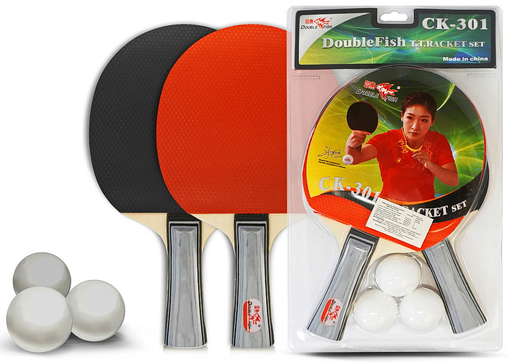 Набор DOUBLE FISH СК-301: 2 ракетки, 3 мяча