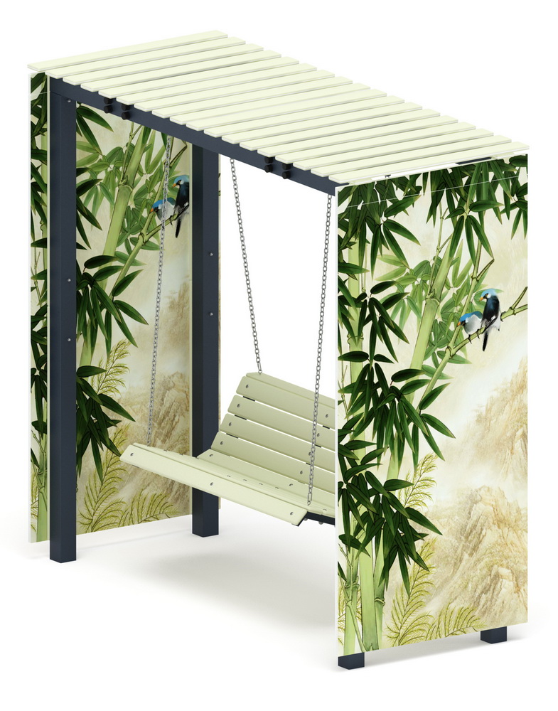 Пергола с качелями (Бамбук) МФ 78.06.01-03 /без поликарбоната/