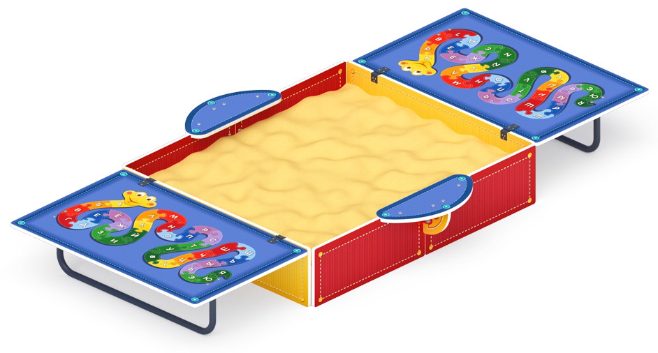 АЗБУКА песочница с крышкой (крупная) ИО 5.01.11-05